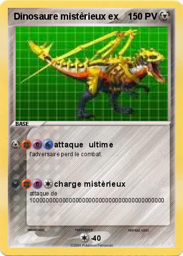 Pokemon Dinosaure mistèrieux ex