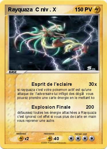 Pokemon Rayquaza  C niv . X