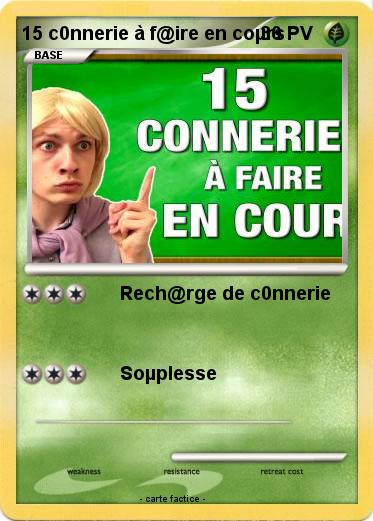 Pokemon 15 c0nnerie à f@ire en coµrs