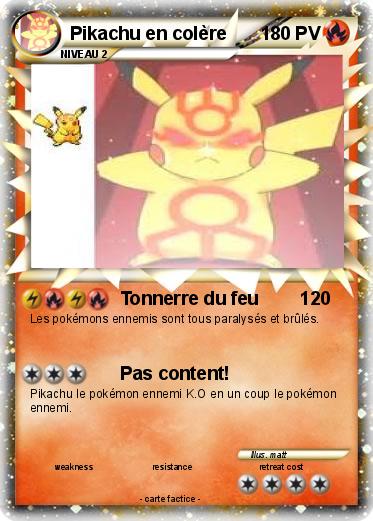 Pokemon Pikachu en colère
