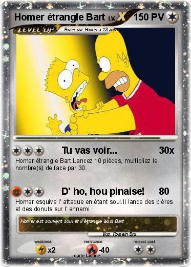 Pokemon Homer étrangle Bart