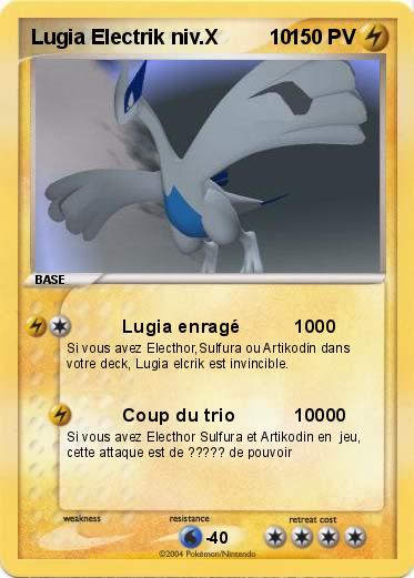 Pokemon Lugia Electrik niv.X         10 