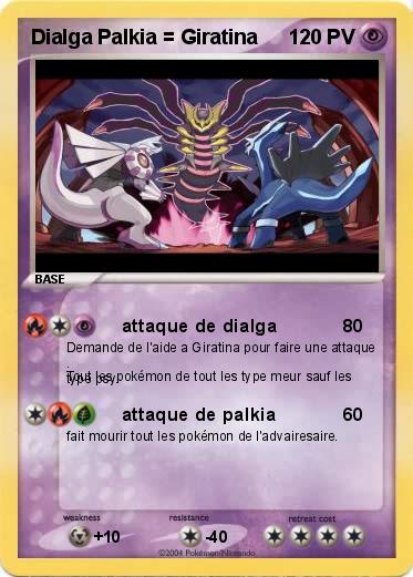 Pokemon Dialga Palkia = Giratina