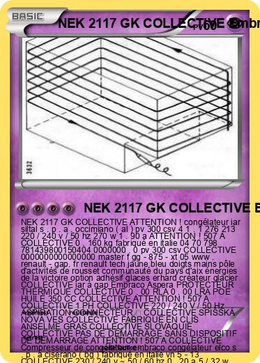 Pokemon NEK 2117 GK COLLECTIVE Embraco