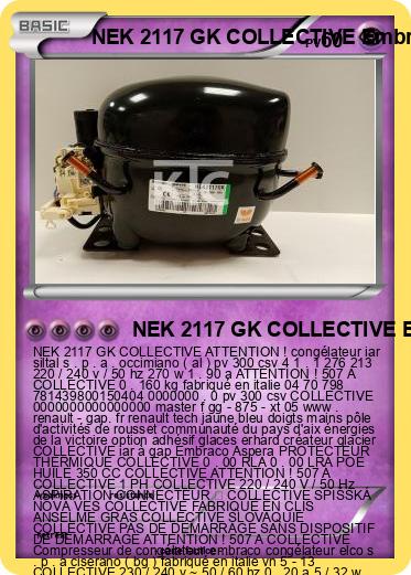 Pokemon NEK 2117 GK COLLECTIVE Embraco Pokemon NEK 2117 GK COLLECTIVE Embraco