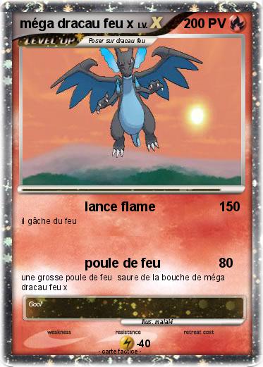 Pokemon méga dracau feu x