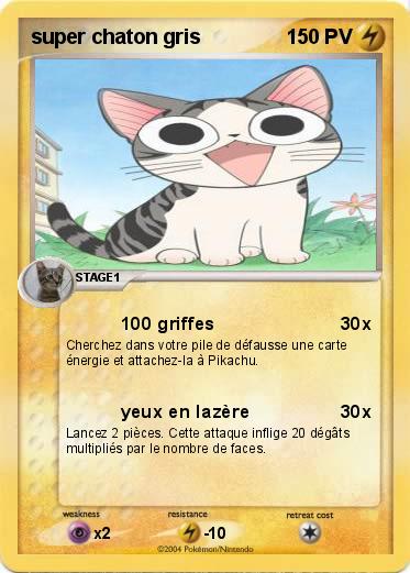 Pokemon super chaton gris