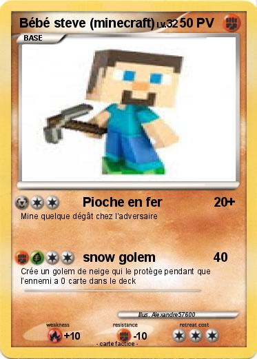 Pokemon Bébé steve (minecraft)