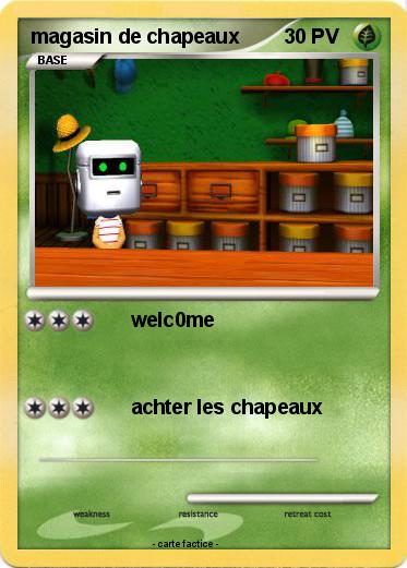 Pokemon magasin de chapeaux