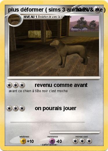 Pokemon plus déformer ( sims 3 animaux & cie )