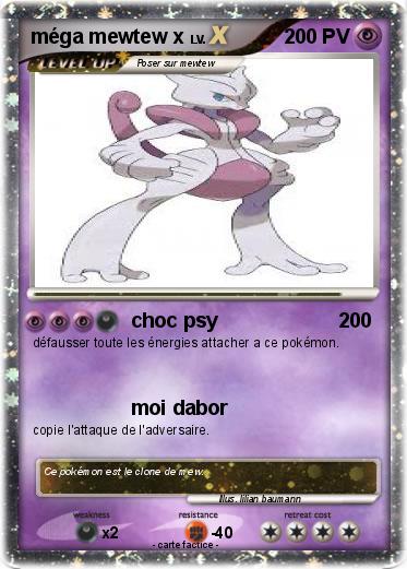 Pokemon méga mewtew x