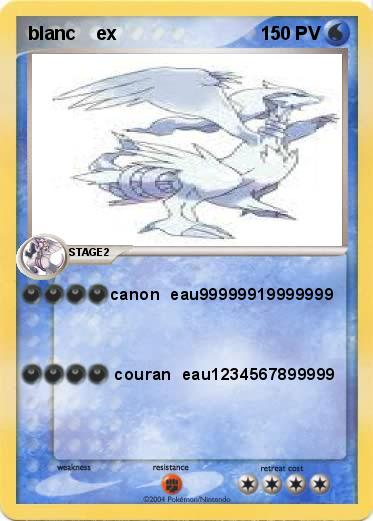 Pokemon blanc    ex
