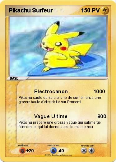 Pokemon Pikachu Surfeur
