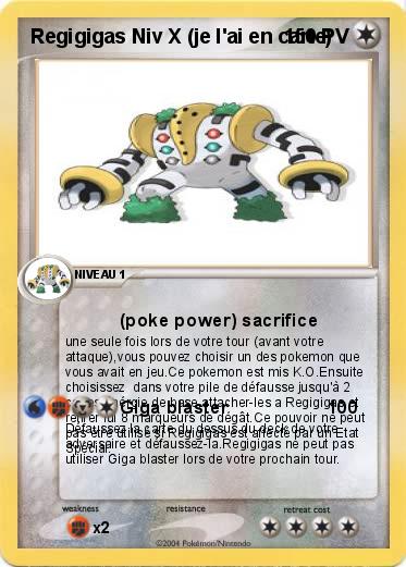 Pokemon Regigigas Niv X (je l'ai en carte)