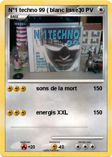Pokemon N°1 techno 99 ( blanc lisse )