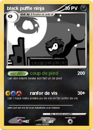 Pokemon black puffle ninja