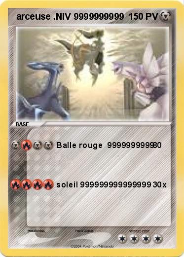 Pokemon  arceuse .NIV 9999999999  