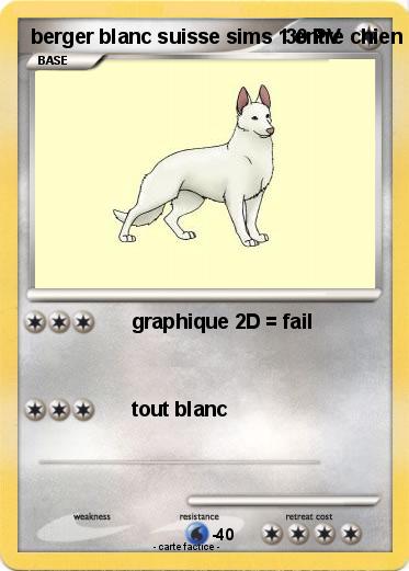 Pokemon berger blanc suisse sims 1 entre chien & chat