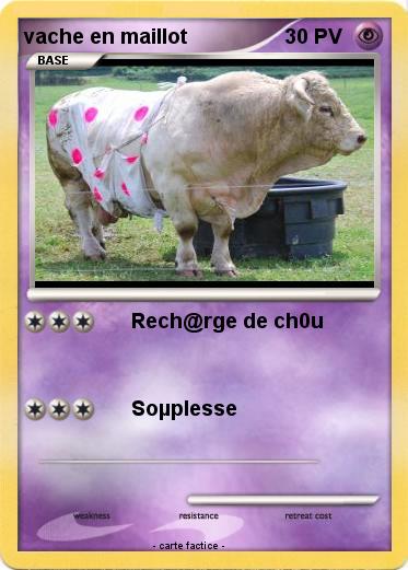 Pokemon vache en maillot