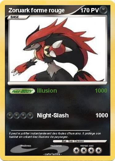 Pokemon Zoruark forme rouge