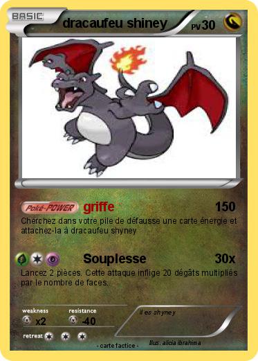 Pokemon dracaufeu shiney