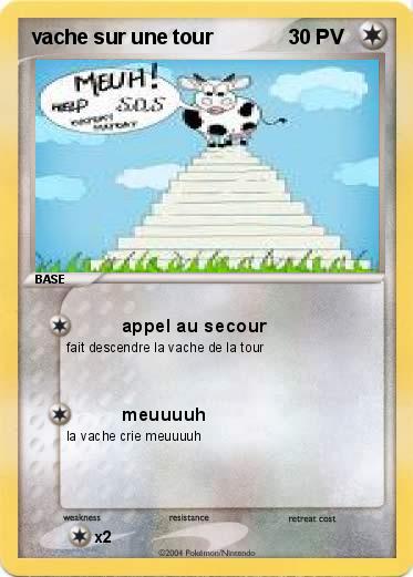 Pokemon vache sur une tour
