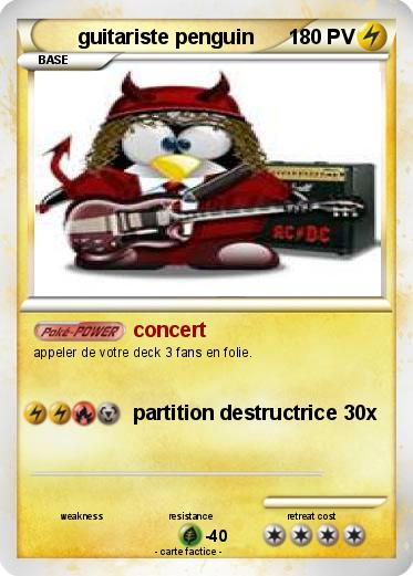 Pokemon guitariste penguin