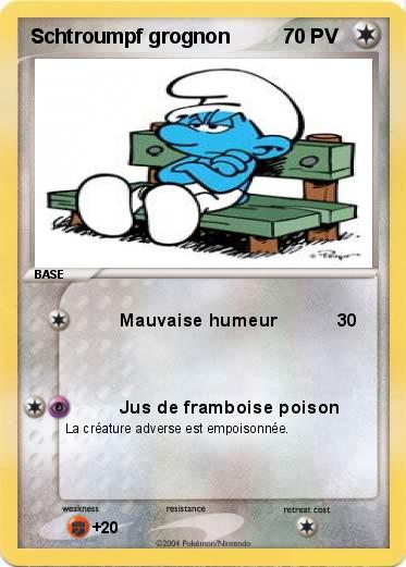 Pokemon Schtroumpf grognon