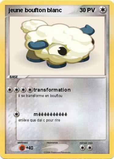 Pokemon jeune boufton blanc