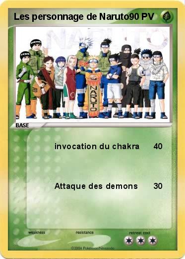 Pokemon Les personnage de Naruto 