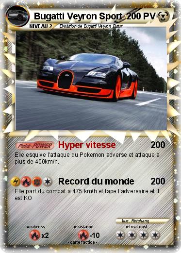 Pokemon Bugatti Veyron Sport