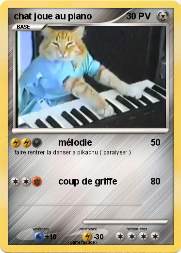 Pokemon chat joue au piano