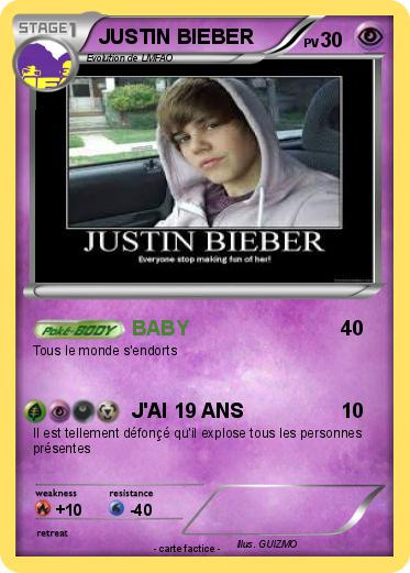 Pokemon JUSTIN BIEBER