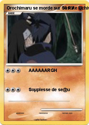 Pokemon Orochimaru se morde sur Sasuke Uchiwa