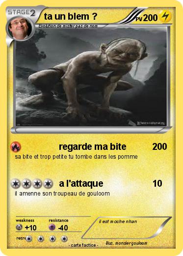 Pokemon ta un blem ?