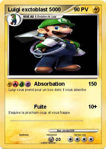 Pokemon Luigi exctoblast 5000