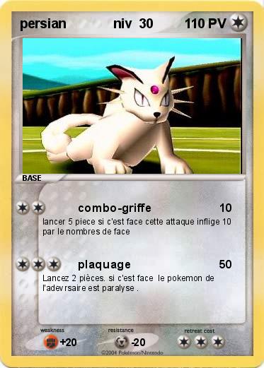 Pokemon persian             niv  30