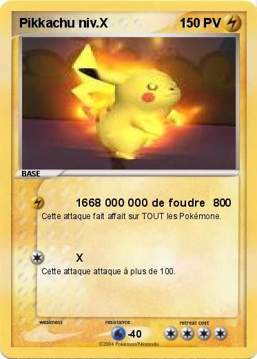 Pokemon Pikkachu niv.X 