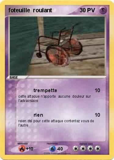 Pokemon foteuille  roulant