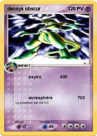 Pokemon deoxys obscur                                        