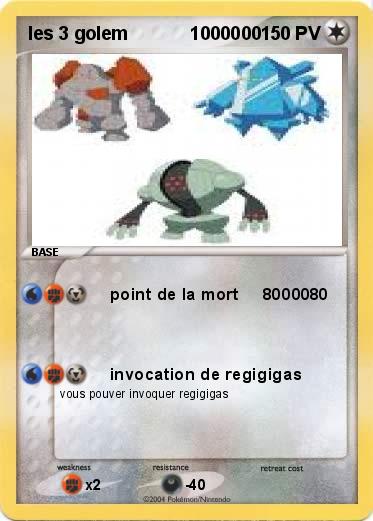 Pokemon les 3 golem            1000000