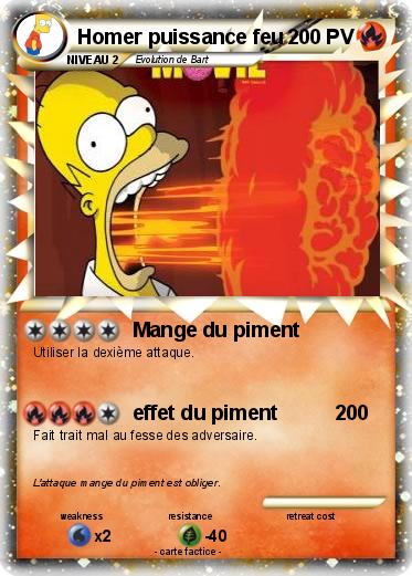 Pokemon Homer puissance feu