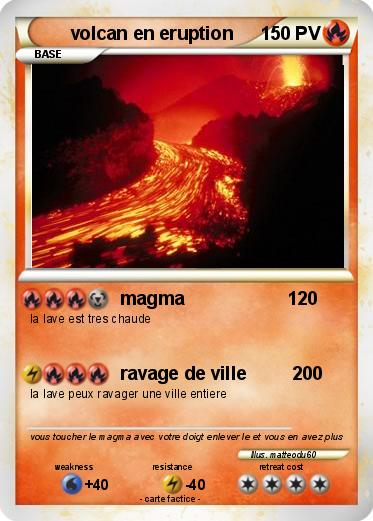 Pokemon volcan en eruption