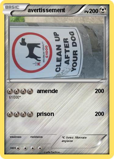 Pokemon avertissement