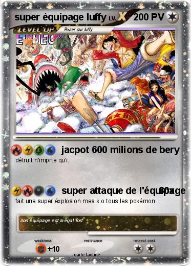 Pokemon super équipage luffy