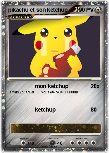 Pokemon pikachu et son ketchup