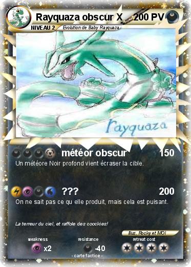 Pokemon Rayquaza obscur X