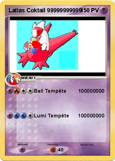 Pokemon Latias Coktail 99999999999