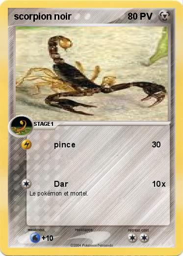Pokemon scorpion noir