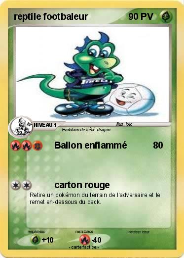 Pokemon reptile footbaleur